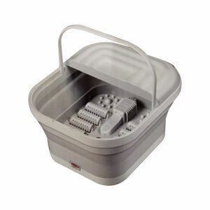 Gray foot bath with digital display on a white background