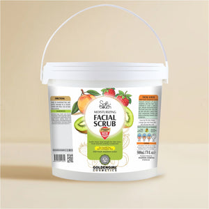 Facial Scrub with Peach, Strawberry, and Kiwi - Golden Girl Cosmetics
