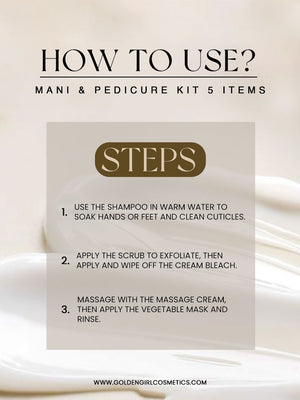 Mani & Pedicure Kit 5 Items - Golden Girl Cosmetics