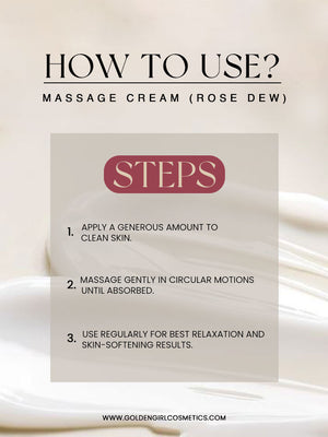 Massage Cream (Rose Dew) 500gm - Golden Girl Cosmetics