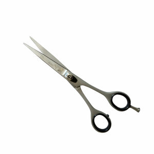 “7-inch hair cutting scissors made of stainless steel, designed for precise hair trimming and styling, suitable for professional or home use.”