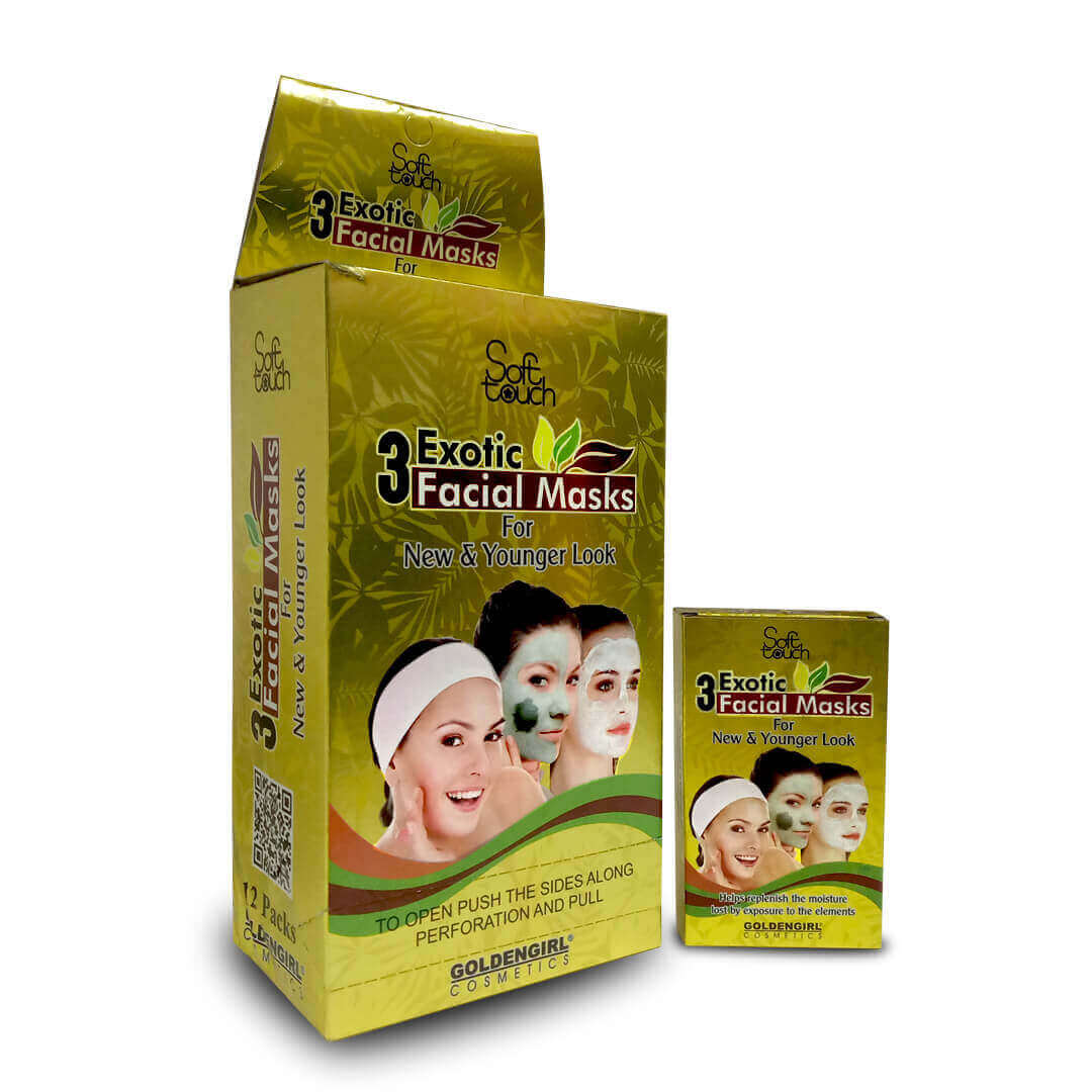 3 Exotic Facial Masks Sachet Kit