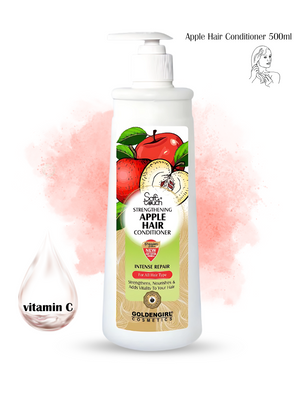 Goldenseal Apple Hair Conditioner bottle with apple graphics on a white background