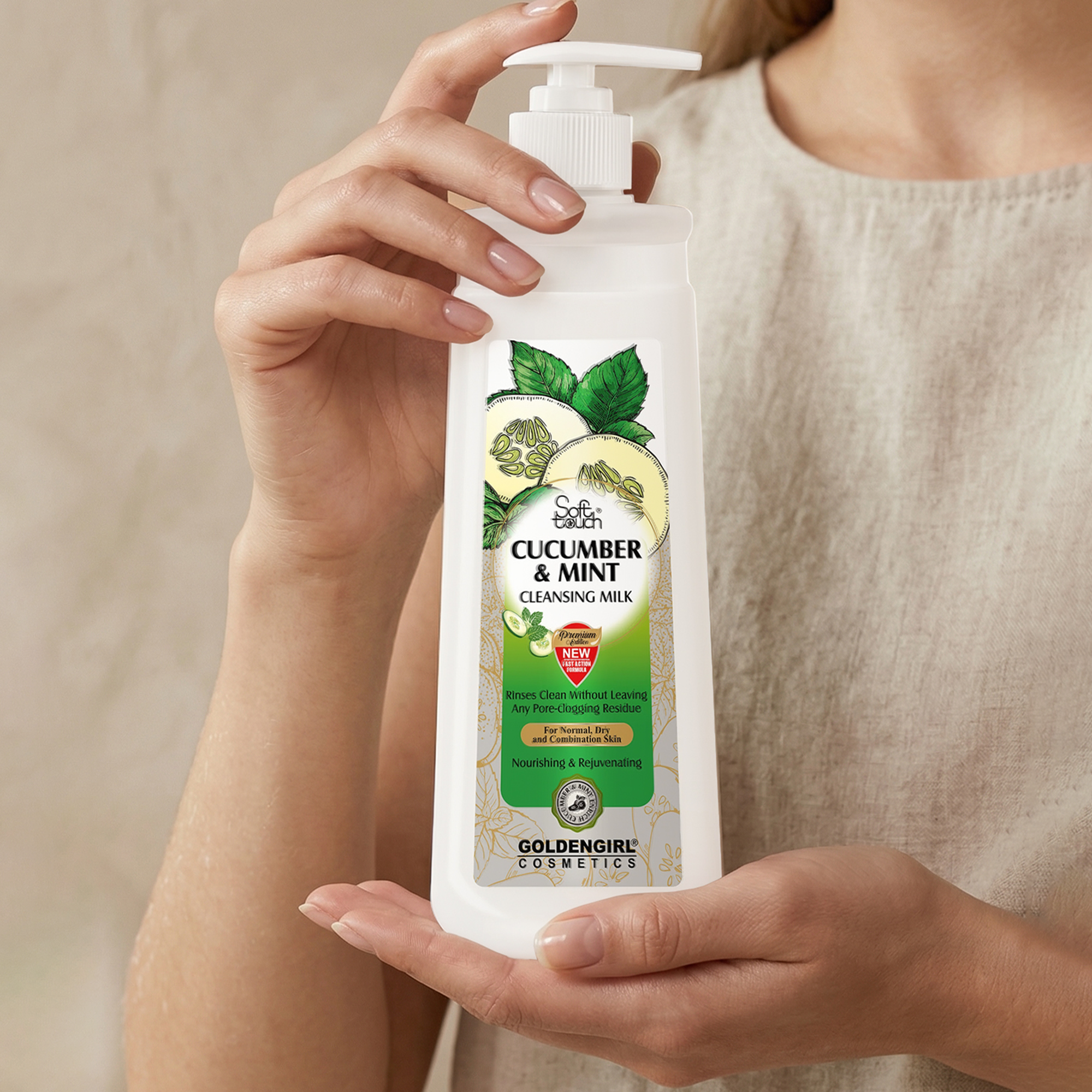 Cleansing Milk Cucumber & Mint - Golden Girl Cosmetics