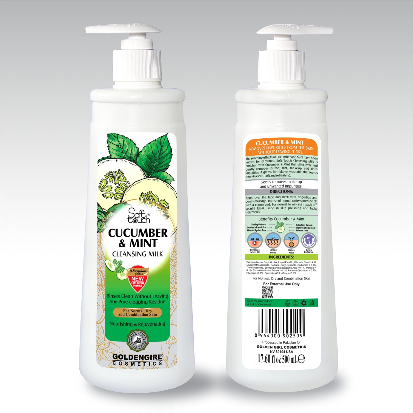 Cucumber & Mint Cleansing Milk 500ml