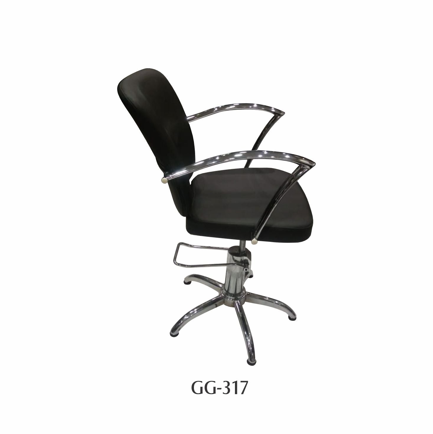 “Professional salon cutting chair GG‑317 with swivel and recline features.”