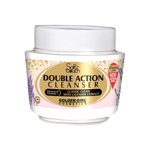 Jar of Double Action Cleanser with Lavender Extract by Golden Girl Cosmetics on a white background