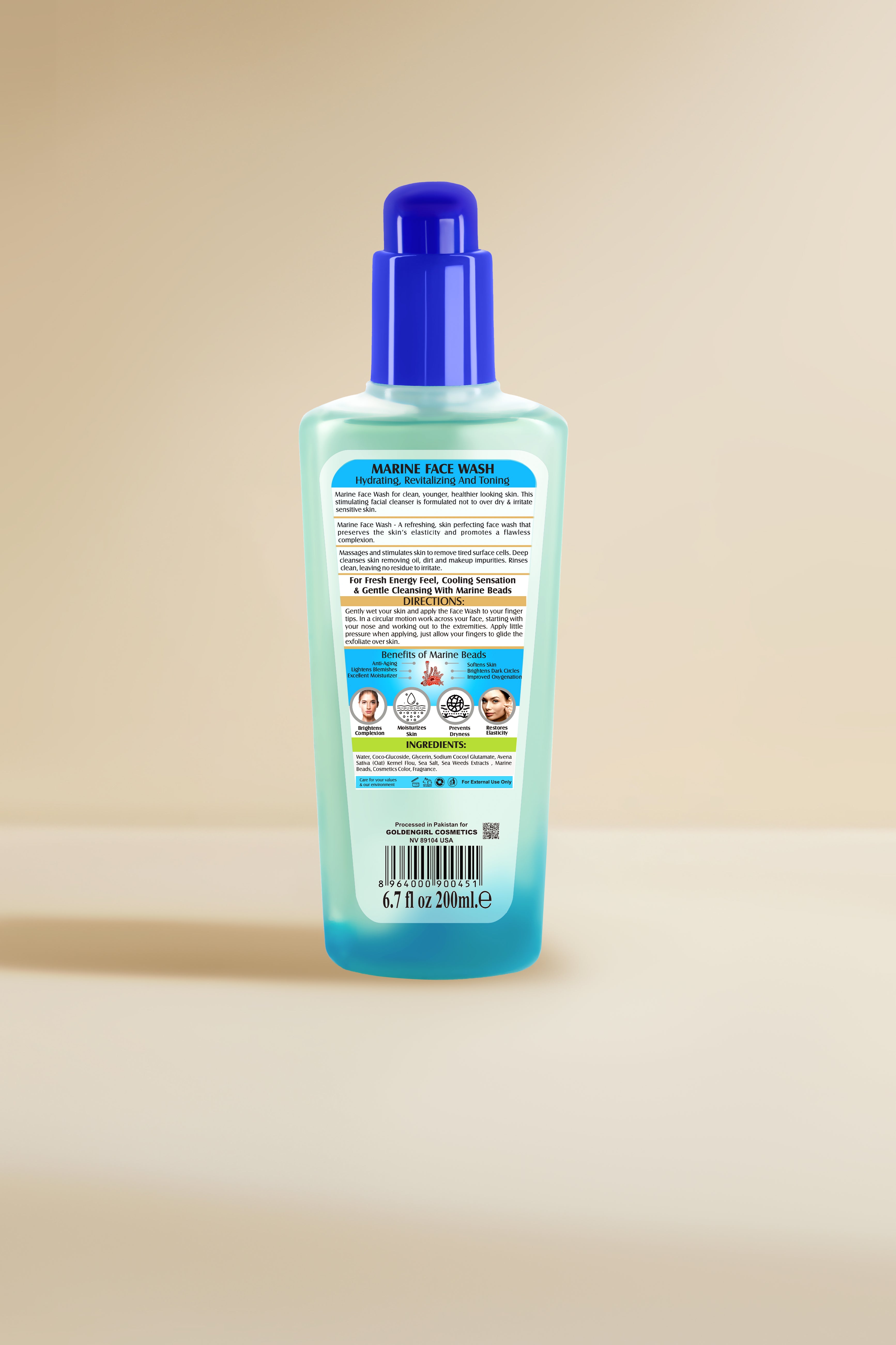 Marine Face Wash 200ml - Golden Girl Cosmetics