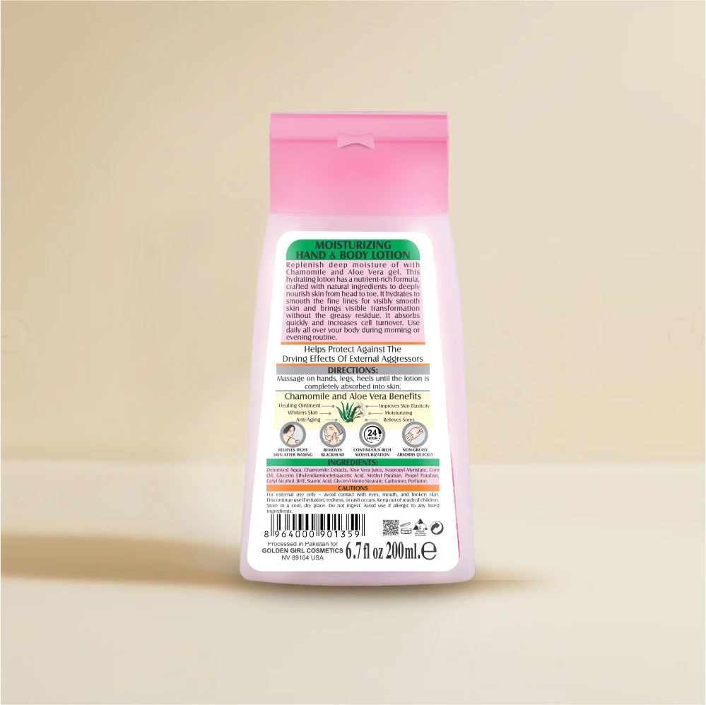 Back view of a skincare product packaging with text and icons on a beige background