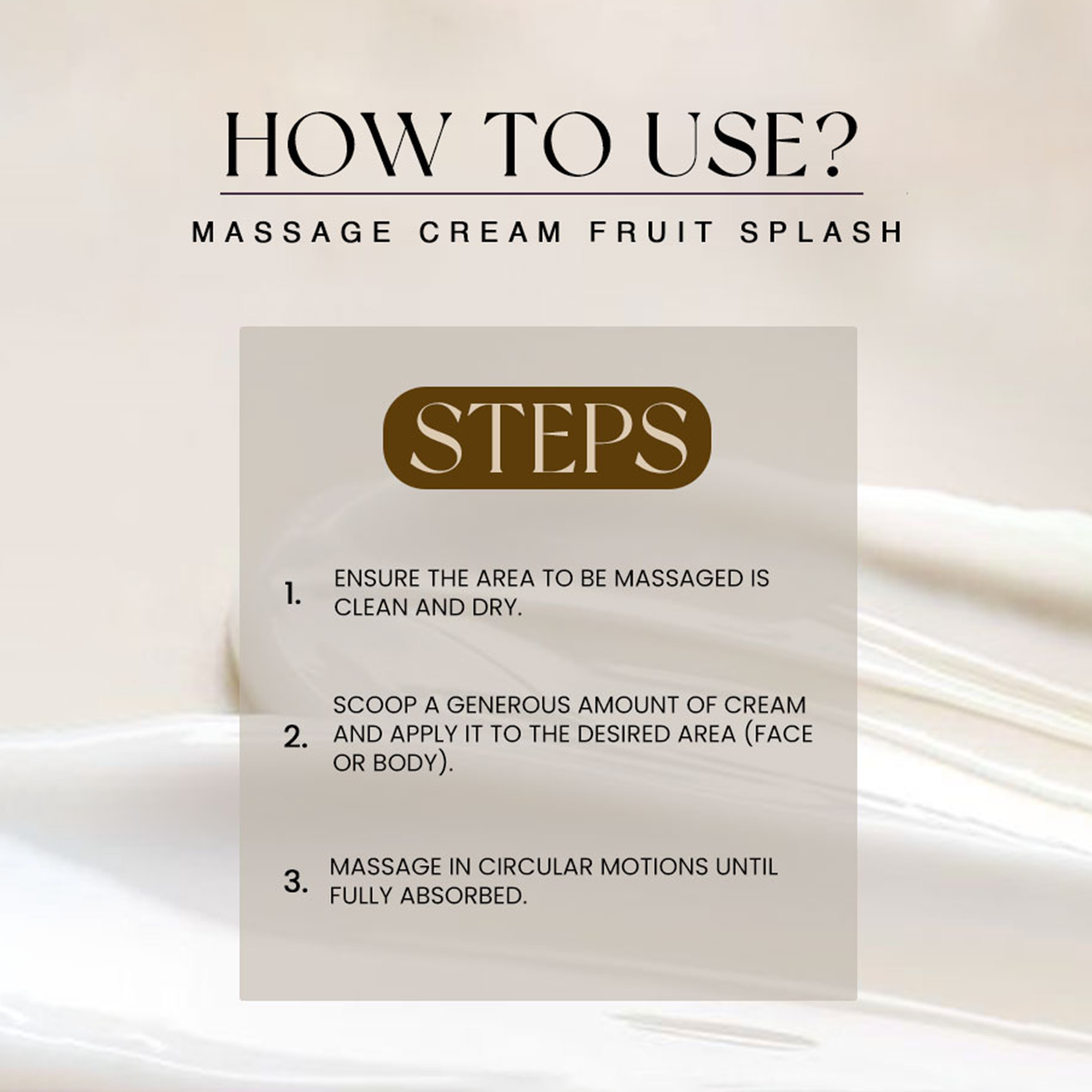 Massage Cream (With Fruit Splash) - Golden Girl Cosmetics