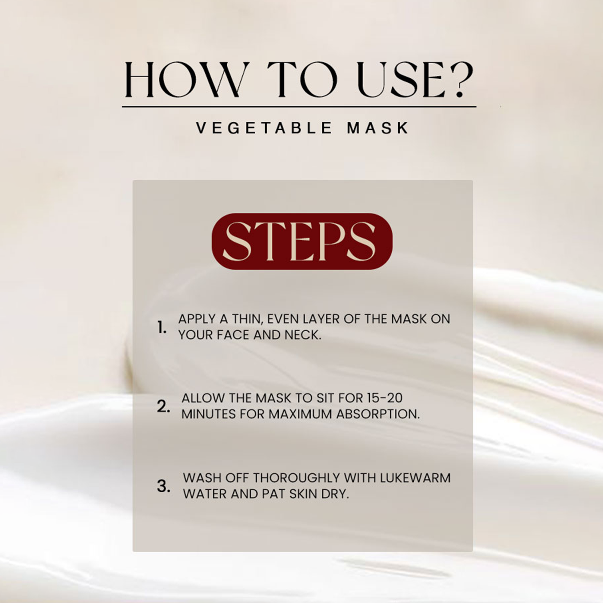 Vegetable Mask - Golden Girl Cosmetics