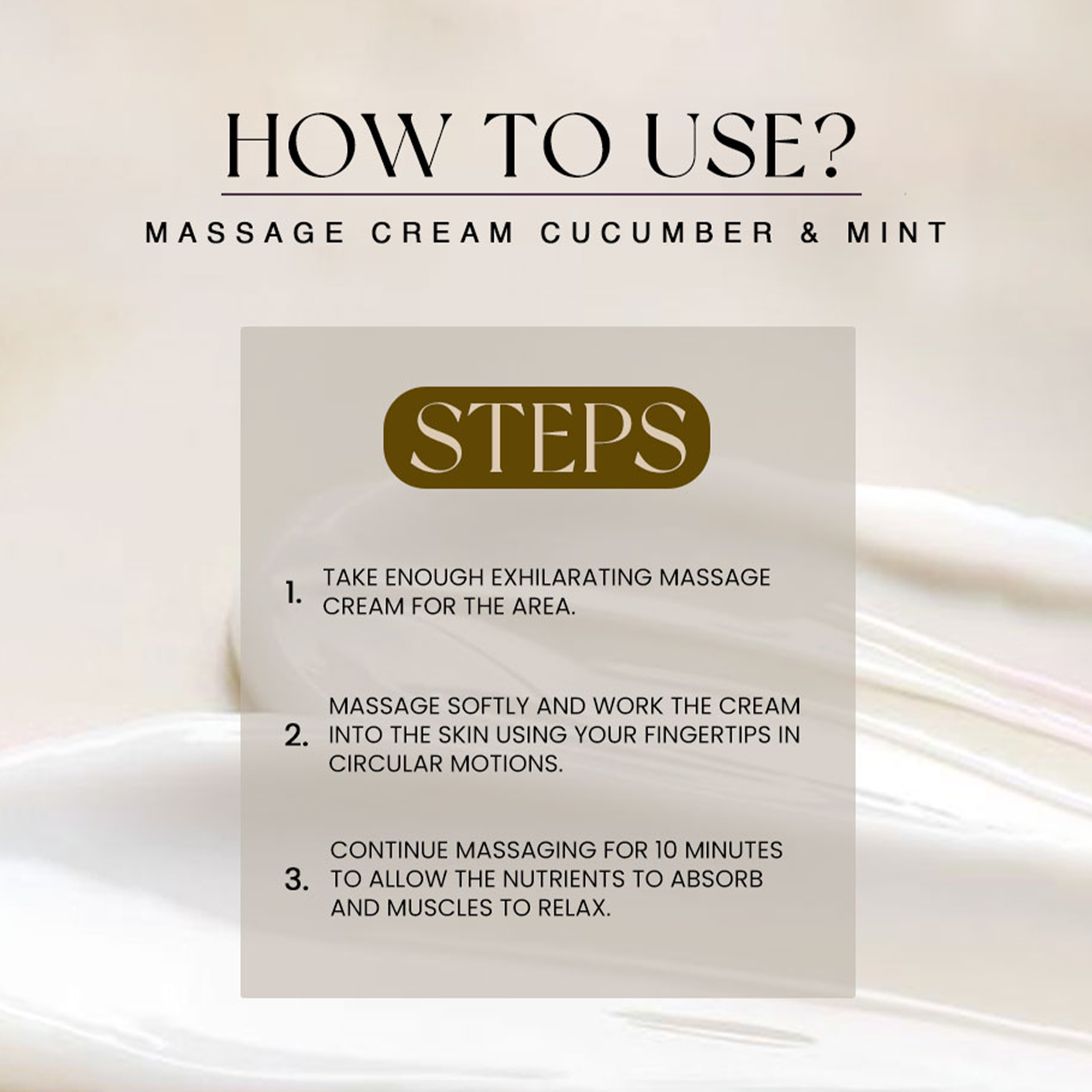 Massage Cream Cucumber & Mint - Golden Girl Cosmetics
