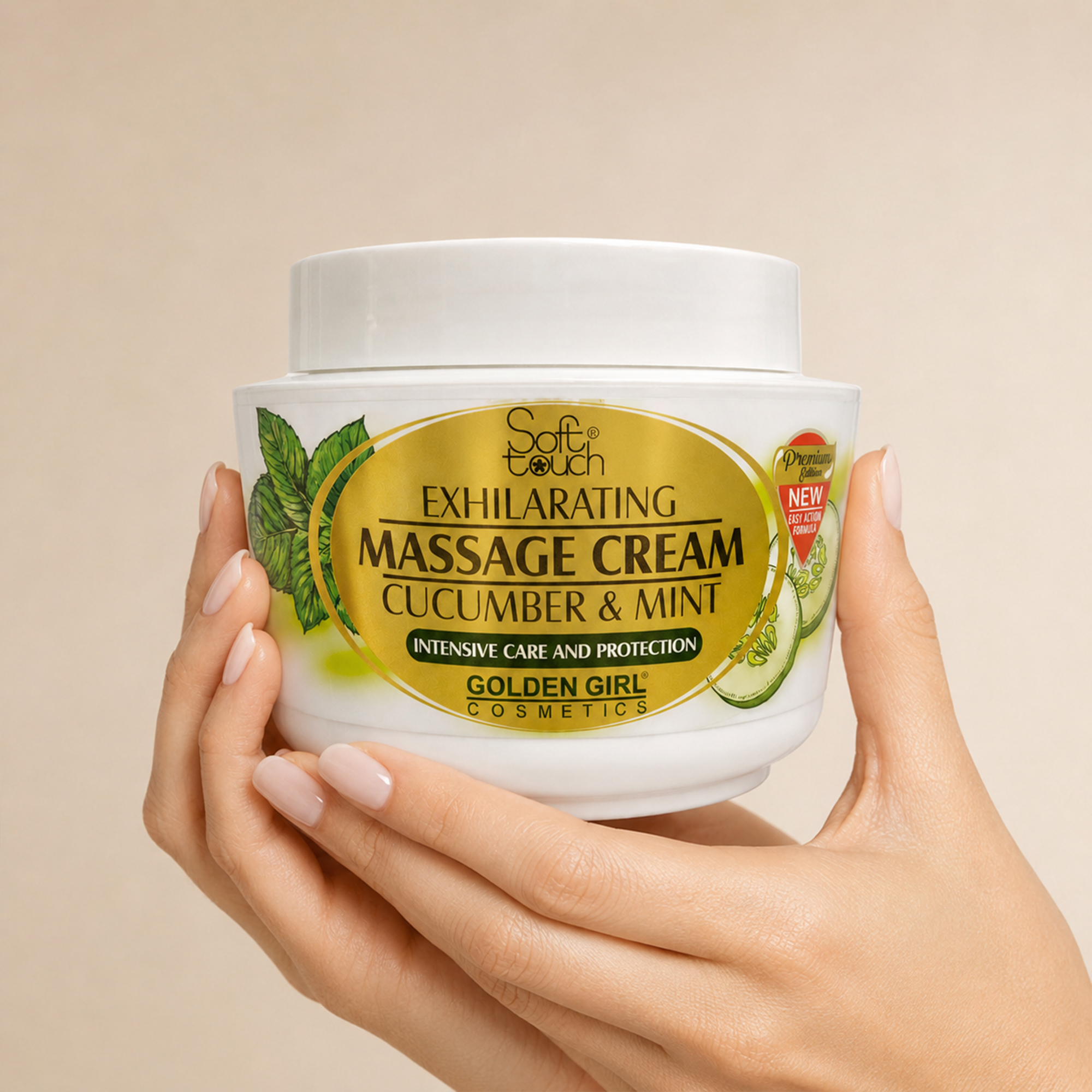Massage Cream Cucumber & Mint - Golden Girl Cosmetics