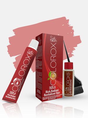 Colorbox hair dye products including a box, tube, and bottle on a white background.