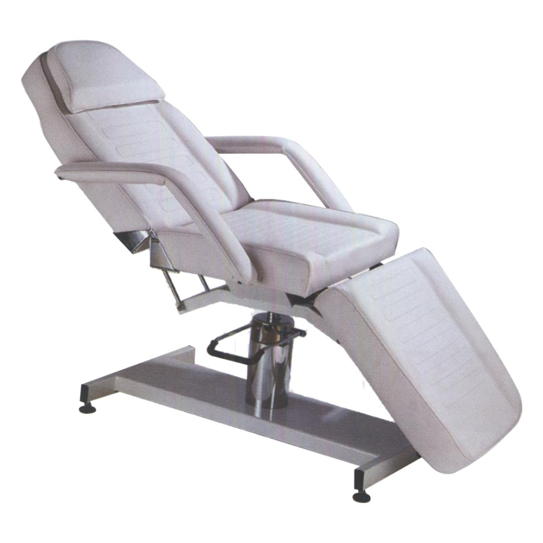 GG‑114 facial treatment bed in white upholstery for spa and beauty services.