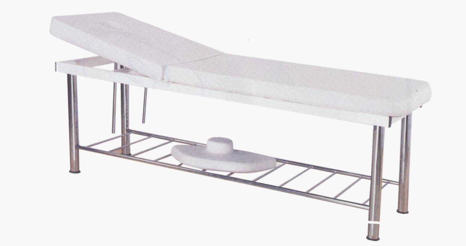 Spa beauty bed GG‑430 with padded surface and metal support legs.