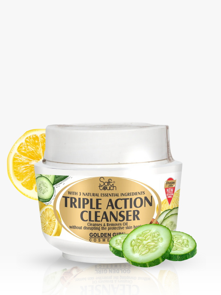 Triple Action Cleanser | Cucumber, Lemon & Almond |  75ml