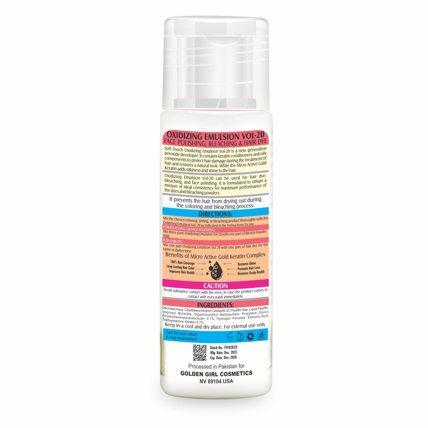 Oxidizing Emulsion 20 Vol 120ml