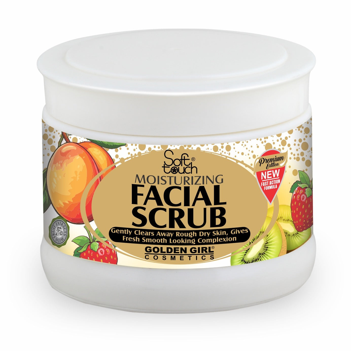 Facial Scrub with Peach, Strawberry, and Kiwi 500gm