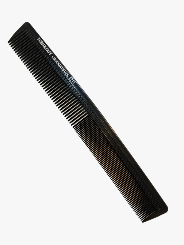 Black comb on a white background