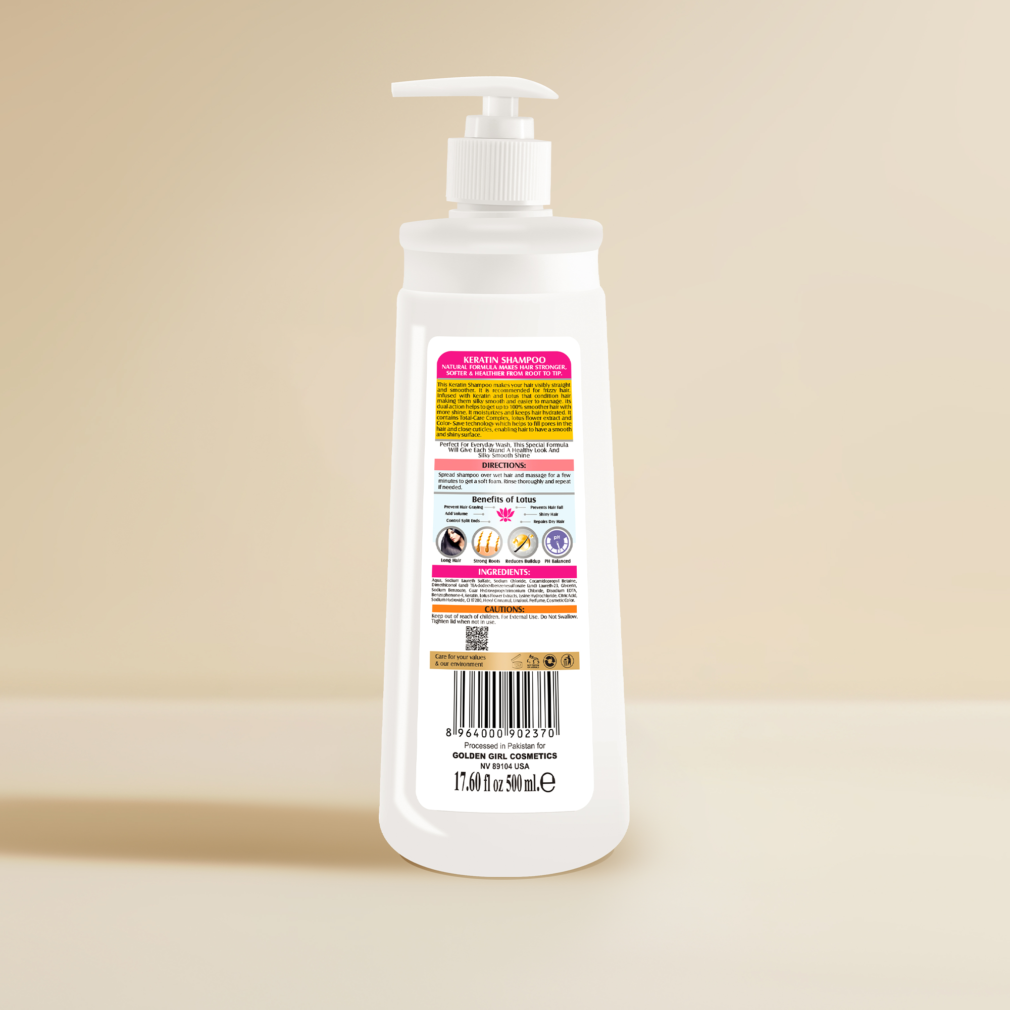 Keratin Shampoo - Golden Girl Cosmetics