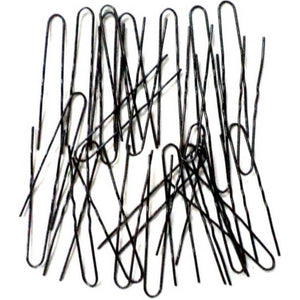 A collection of black jora pins arranged in a grid pattern.