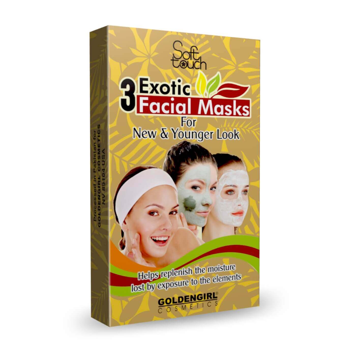 3 Exotic Facial Masks Sachet Kit