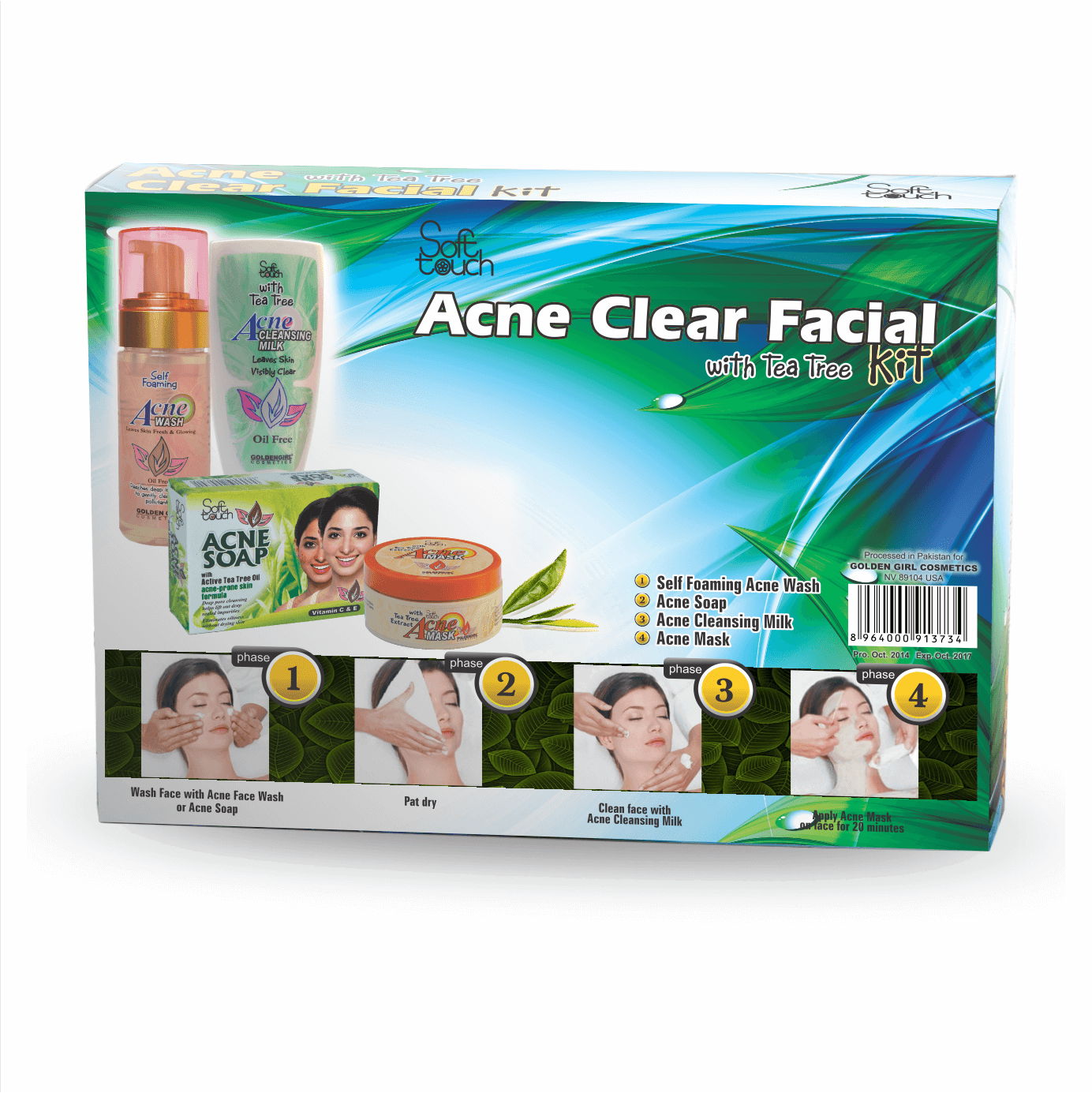Acne Clear Facial Kit 4 items - Golden Girl Cosmetics