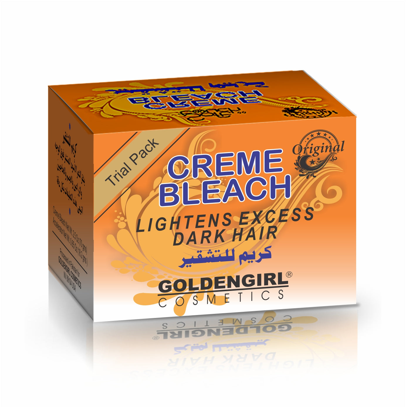 It quickly changes unwanted hair on any part of body to golden color matching with skin tone.