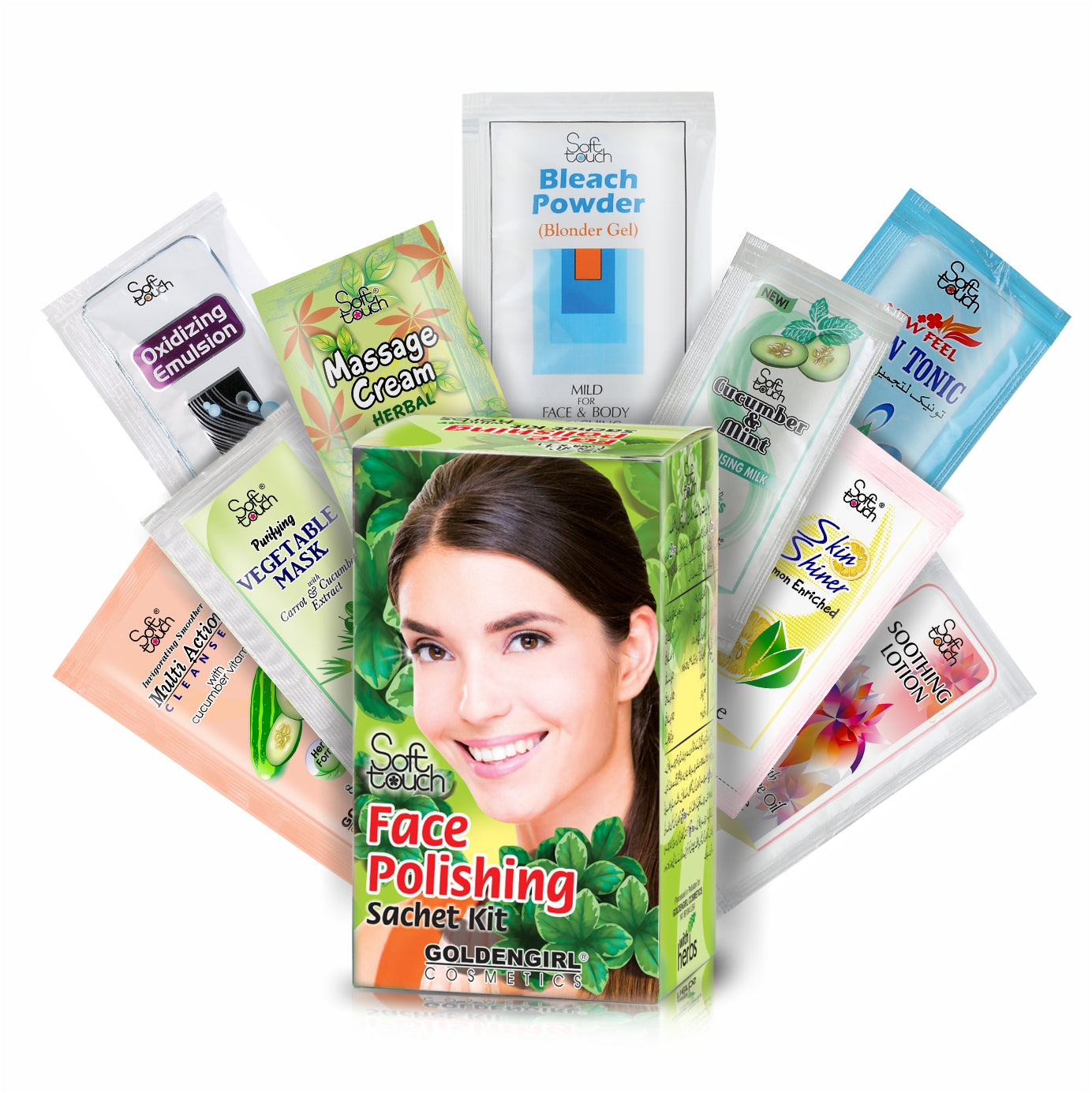 Face Polishing Sachet Kit  (Sachet Pack) 9 sachets - Golden Girl Cosmetics