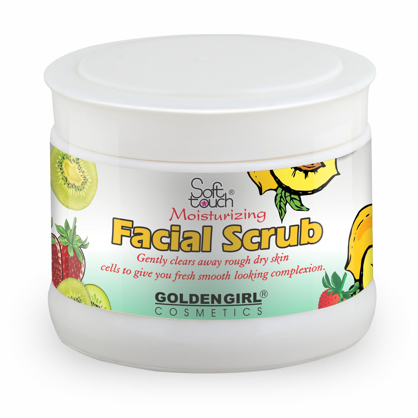 Facial Scrub with Peach, Strawberry, and Kiwi 500gm
