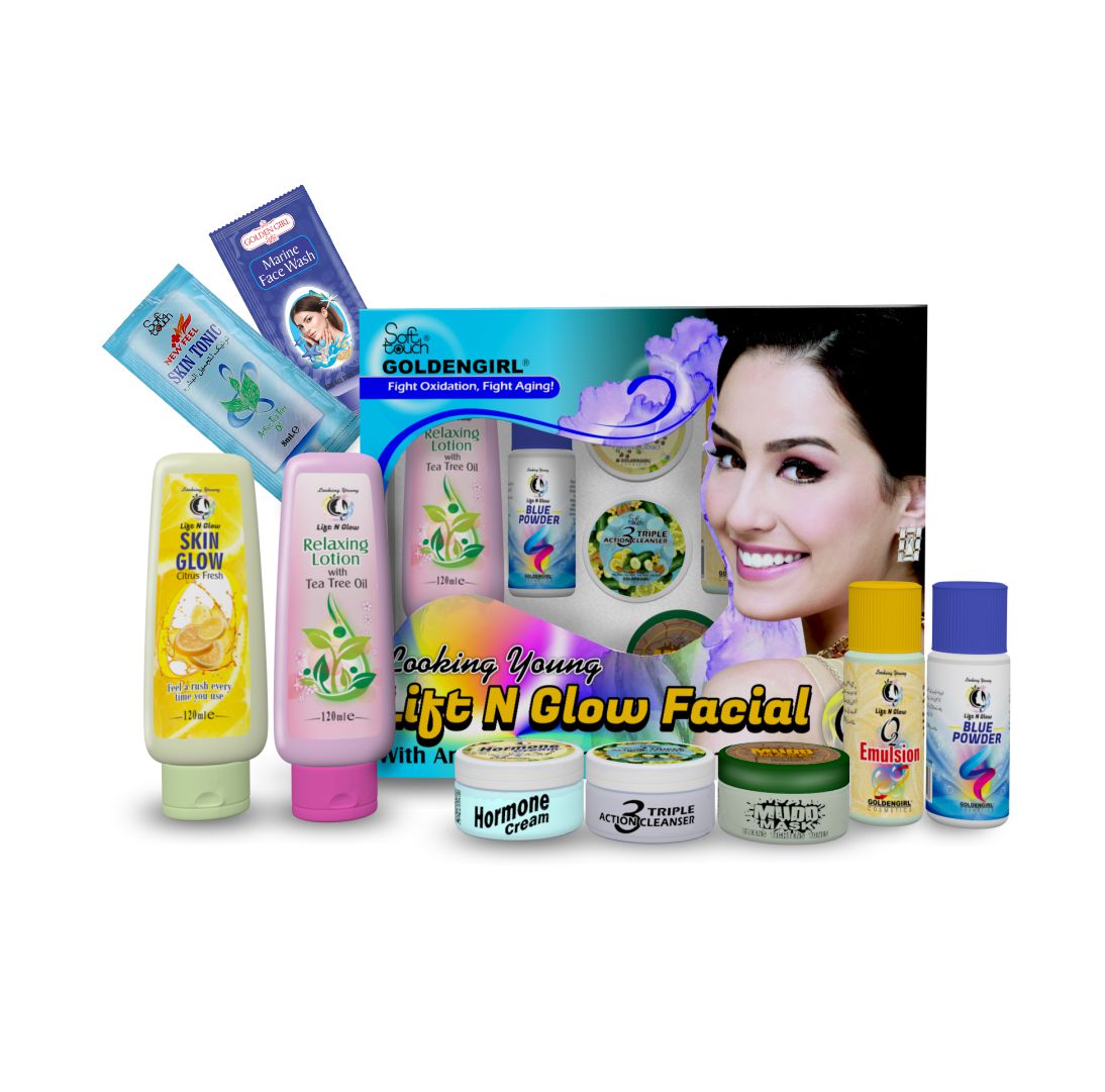 Lift n Glow Facial Set 9 items - Golden Girl Cosmetics