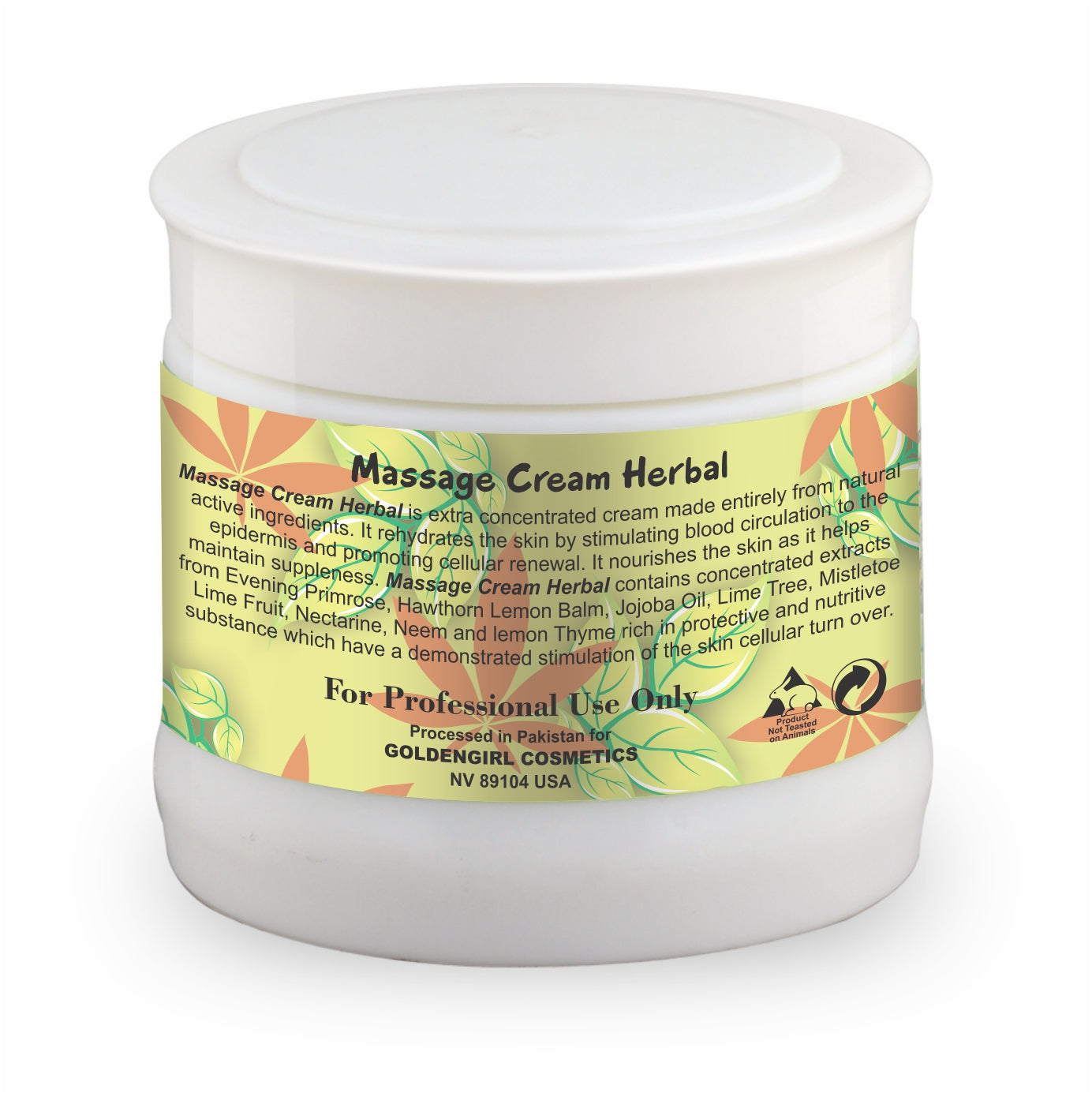 Massage Cream Herbal 300ml - Golden Girl Cosmetics