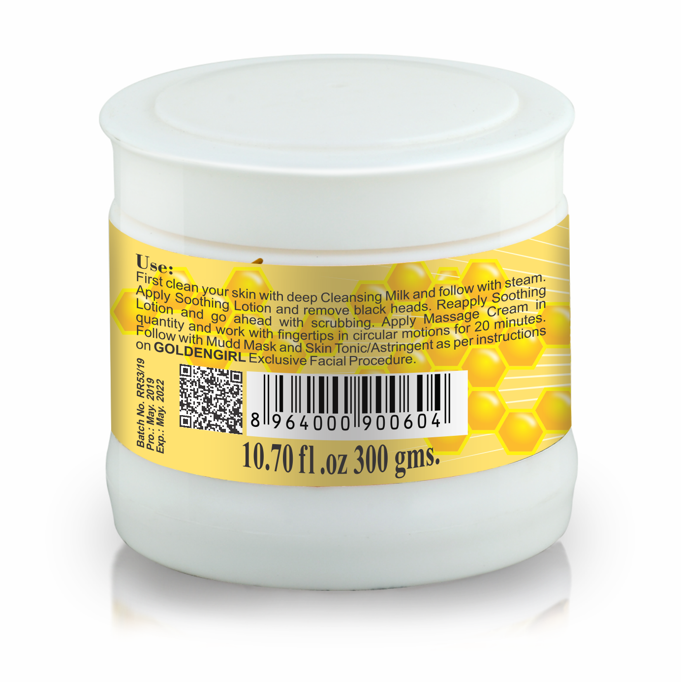 Massage Cream Honey & Almond 300ml - Golden Girl Cosmetics