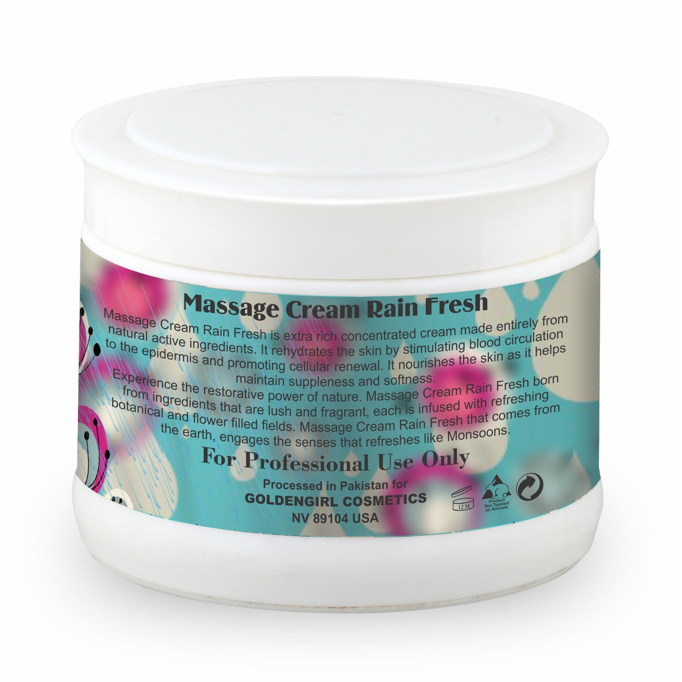 Massage Cream (Rain Fresh) 500ml - Golden Girl Cosmetics