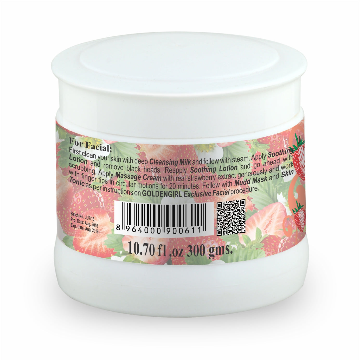 Massage Cream Strawberry 300ml