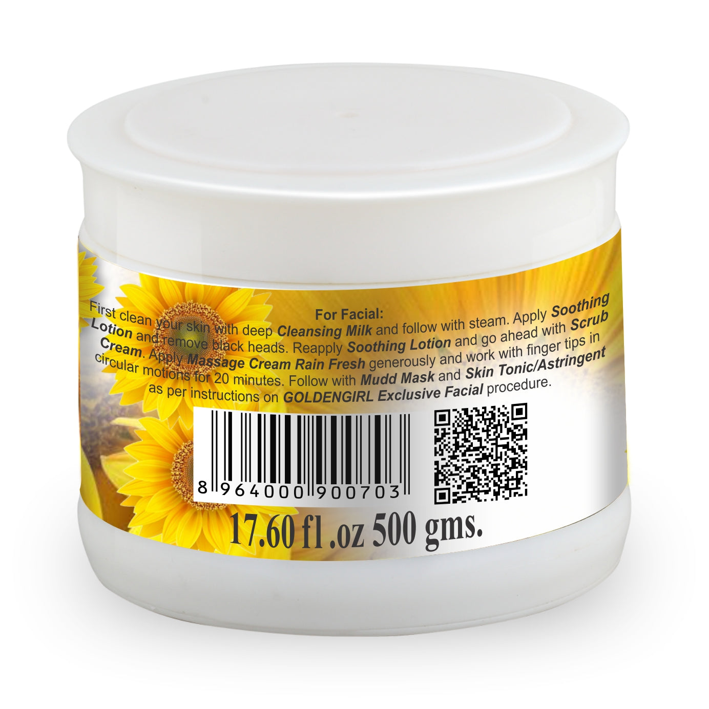 Massage Cream (Sunflower) 500ml - Golden Girl Cosmetics