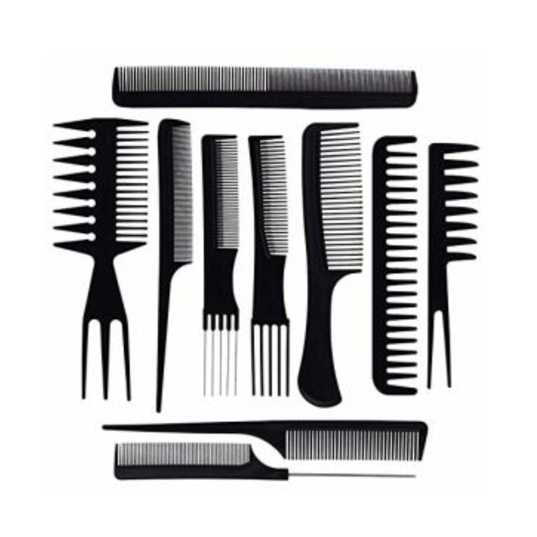 Professional Comb Set 10 Pcs - Golden Girl Cosmetics