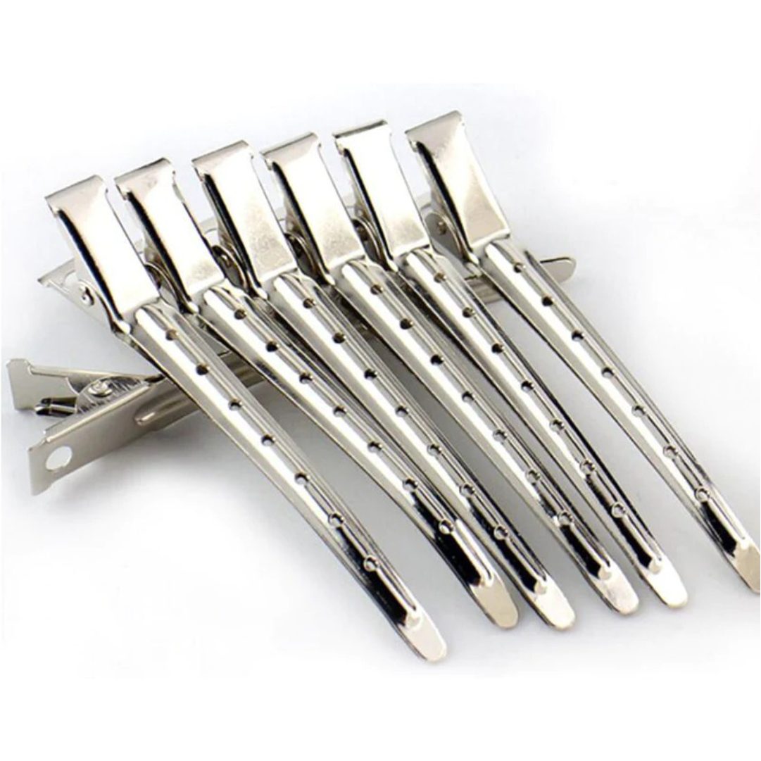 Hair Clips Silver Steel